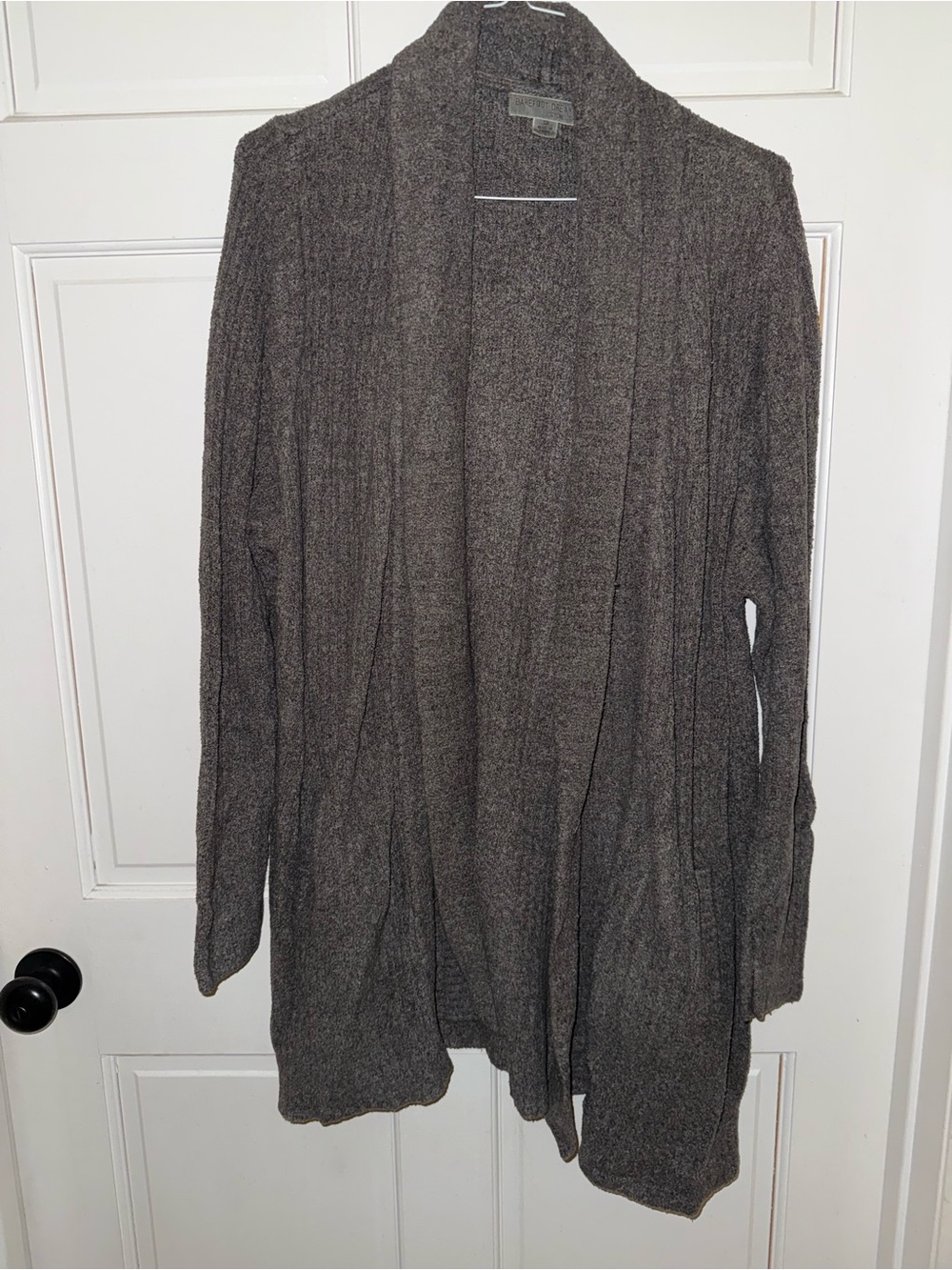 Barefoot Dreams Women's Open-Front Cardigan Sweater - Brown Gray